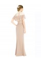 Cheap Off the Shoulder Sleeves Sheath Chiffon Prom Dress