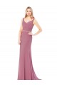 Cheap Long Slim Chiffon Prom Dress with Beaded Waist