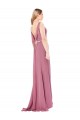 Cheap Long Slim Chiffon Prom Dress with Beaded Waist