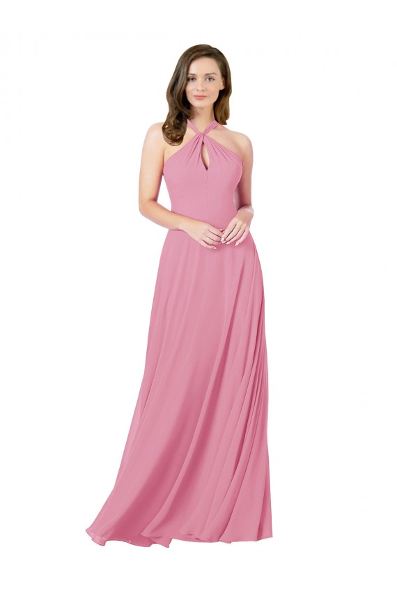 Cheap Chiffon Prom Dress with Keyhole Front