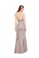 Cheap Fit and Flare Long Chiffon Prom Dress with Sash and Open Back