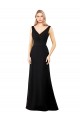 Cheap V-Neckline Chiffon Prom Dress with Draped Bodice