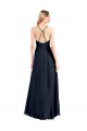 Cheap Plunging V-Neckline Halter Chiffon Wrap Prom Dress with High Slit