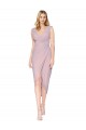 Cheap Cocktail Length High Low Mermaid Chiffon Wrapped Prom Dress