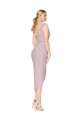 Cheap High Low One Shoulder Ruffles V-Neck Chiffon Wrap Prom Dress