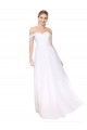 Cheap Off the Shoulder Long Full Length Chiffon Prom Dress