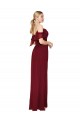 Cheap Cold Shoulder Long Mermaid Chiffon Prom Dress with Straps