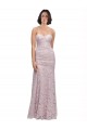 Cheap Floor Length Long Mermaid Lace Prom Dress with Low Back
