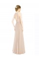 Cheap High Halter Neck Illusion Lace Prom Dress with Chiffon Skirt and Keyhole Back