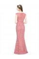 Cheap Sweetheart Mermaid Long Lace Prom Dress with Wide Straps