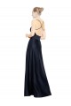 Cheap Sexy Satin Prom Dress with Deep V-Neckline and Strappy Back