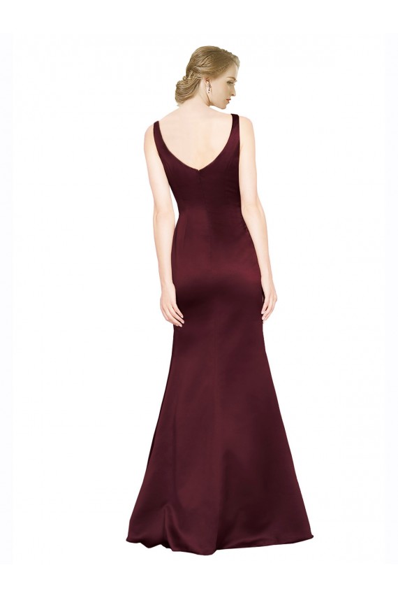 Cheap Figure Shaping Satin Prom Dress with Structured Pleats
