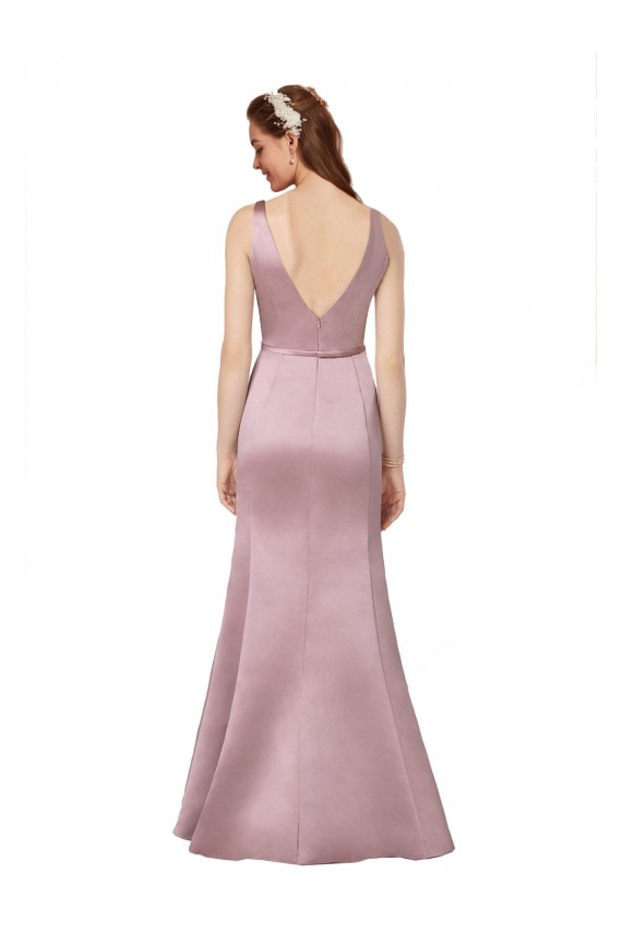 Cheap Sexy Satin Prom Dress with Side Cutouts