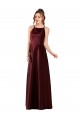 Cheap Sleek Satin Prom Dress with Pockets