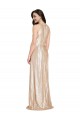 Cheap Floor Length Halter Neck Sparkling Sequin Prom Dress with Pleats
