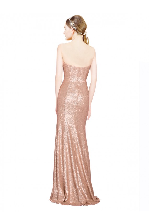 Cheap Sweetheart Full Length Long Sequin Prom Dress