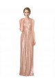 Cheap Draped V-Neck Striking Sheath Floor Length Sequin Prom Dress