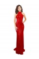 Cheap Halter High Neck Mermaid Open Back Sequin Prom Dress
