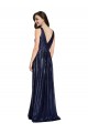 Cheap Long V-Neck Sparking Sequin Prom Dress with Low V-Back