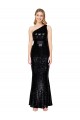 Cheap Draped One Shoulder Long Full Length Sequin Prom Dress
