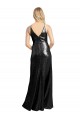 Cheap Full Length A-Line Sequin Prom Dress with Spaghetti Straps V-Neckline
