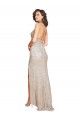 Cheap Ruched Back Mermaid Sparkling Sequin Prom Dress with Beaded Spaghetti Straps
