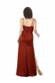 Cheap Floor-Length Silky Satin Prom Dress with Skirt Slit