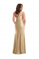 Cheap One Shoulder Asymmetrical Cowl Back Silky Satin Mermaid Prom Dress