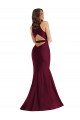 Cheap Plunge Neckline Cutout Low Back Silky Satin Mermaid Prom Dress