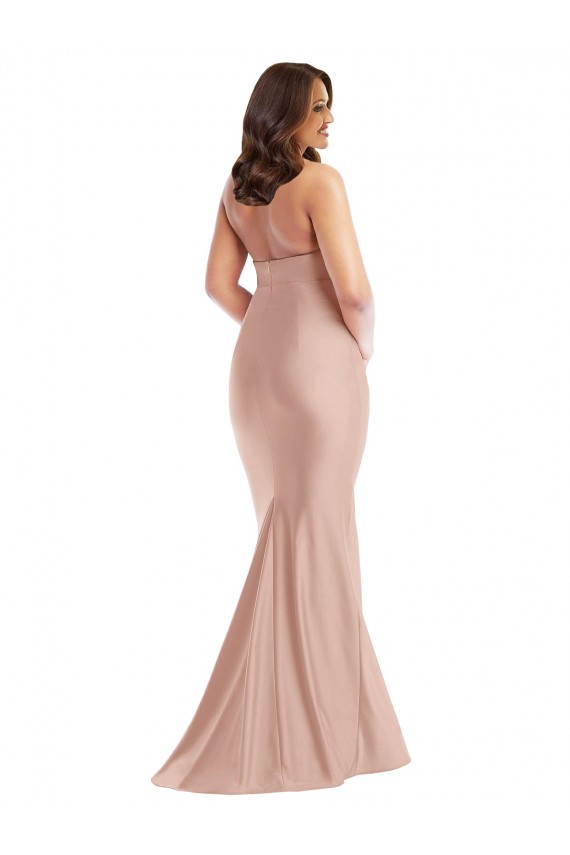 Cheap Criss Cross Halter Open Back Silky Satin Mermaid Prom Dress