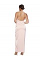 Cheap One Shoulder Full Length Long Silky Satin Prom Dress with Thigh Split