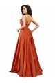 Cheap Strapless Sweep Train Silky Satin Prom Dress with Pleats
