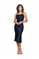Cheap Short Sleeveless Spaghetti Straps Cowl Neckline Silky Satin Cocktail Prom Dress / Homecoming Dress