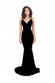Cheap Fishtail Shaped V-Neck Open Back Spandex Prom Dress