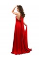 Cheap High Slit A-Line Halter Long Spandex Prom Dress Open Back