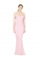 Cheap Full Length Off the Shoulder Prom Dress with Twist Front