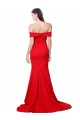 Cheap Criss Cross Full Length Long Crepe Prom Dress with Side Split