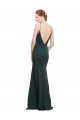 Cheap Deep V-Neck and Back Long Crepe Prom Dress