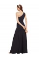 Cheap Fit and Flare Crepe Prom Dress with One Shoulder