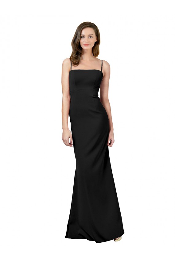 Cheap Fit and Flare Slim Crepe Prom Dress with Cutout Back