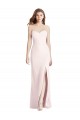 Cheap Strapless Crepe Trumpet Prom Dress with Front Slit