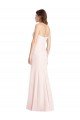 Cheap Strapless Crepe Trumpet Prom Dress with Front Slit