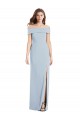 Cheap Cuffed Off the Shoulder Long Trumpet Prom Dress