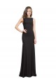 Cheap Sleeveless Bateau Neckline Crepe Prom Dress with Twist Back