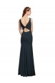Cheap Sleeveless Bateau Neckline Crepe Prom Dress with Twist Back