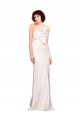 Cheap Strapless Crepe Fitted Prom Dress with Twist Bow