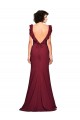 Cheap Crepe Slip Prom Dress with Ruffled Straps