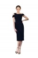 Cheap Draped Cross Shoulder Stretch Crepe Cocktail Prom Dress / Homecoming Dress