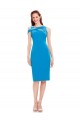 Cheap Sleeveless Crepe Cocktail Prom Dress / Homecoming Dress with Keyhole Off The Shoulder Detailing