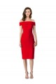 Cheap Off the Shoulder Square Neck Cocktail Prom Dress / Homecoming Dress